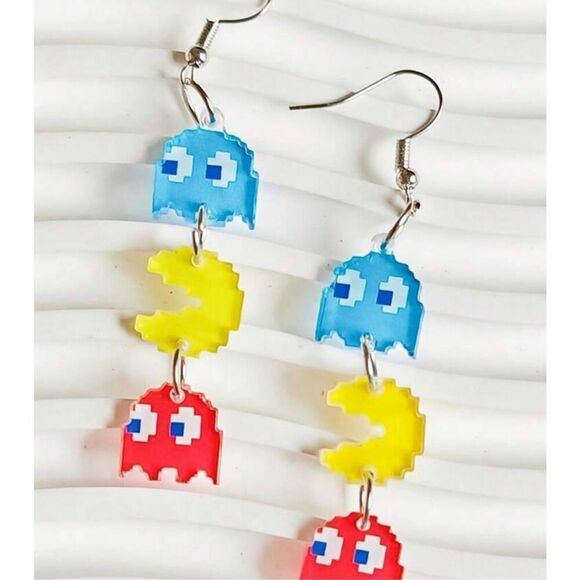 Video Game Themed Dangle Earrings - Picture 3 of 4